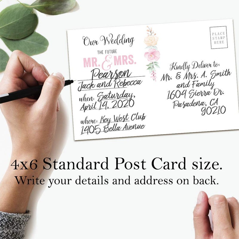 Lone Star Art Wedding Save The Date Postcards - Set of 50 - Blank Wedding Stationery - Beautiful and Minimalist Planning Supplies - Image 3